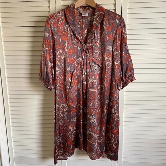 AOYAMA ITCHOME Silk Dress, with side pockets, Size S - Picture 1 of 9